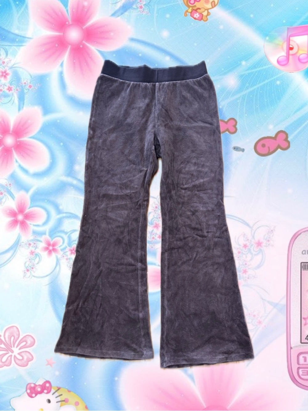 Brown flare velvet pants
